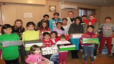 Romanian Orphans celebrating Christmas