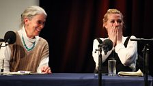 Sandy Knapp and Sara Pascoe enjoy a joke