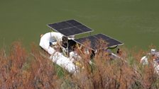 The solar panel boat