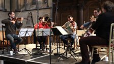 The Heath Quartet rehearse with Mark Simpson