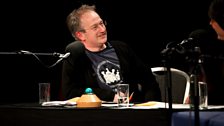 Robin Ince in his Wear Your Old Band T-Shirt to Work Day t-shirt