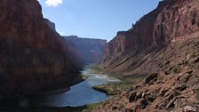 The river running through the Grand Canyon at Nankoweap.