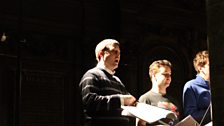 Tom Williams (counter-tenor) rehearsing the solo in Domine Deus from Vivaldi's Gloria RV 589 on Thursday 19th December