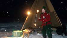 Elf juggling in Lapland