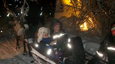 A sleigh ride in Lapland