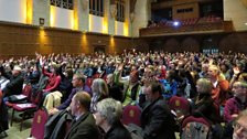 Audience interaction at the Great Hall