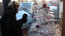 Julie looks for the treasure at the Sue Ryder charity shop in Fakenham