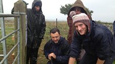 Alan Silcock, Warden with the National Trust, with some of the other volunteers on Strangford Lough