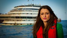 Anne Lundon air beulaibh an Costa Concordia