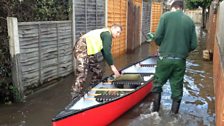 Sandbags being transported