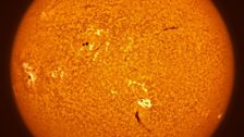 Hydrogen alpha photo of the Sun