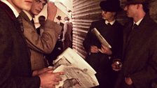 Models at the Churchill War Rooms for Savile Row