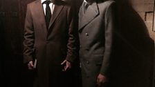 Models at the Churchill War Rooms for Savile Row