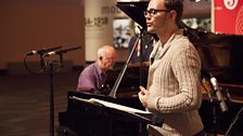 Tenor Nick Pritchard rehearsing with pianist Martin Roscoe before the show