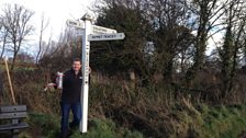 Matt stands close to the spot where the 鶹Լ Radio Devon Time Capsule is buried