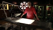 Presenter Dr George McGavin in the dissected lab