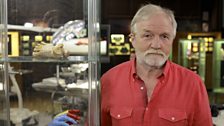 Presenter Dr George McGavin in the dissected lab