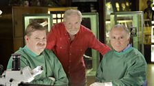 From left: Anatomist Dr Quentin Fogg, presenter Dr George McGavin and hand surgeon Donald Sammut