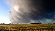 The smoke from the Sherburn in Elmet spread up the Vale of York