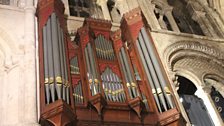 The organ at Peterborough Cathedral