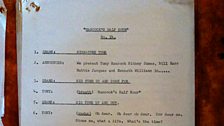 Original 'Sunday Afternoon At Home' script