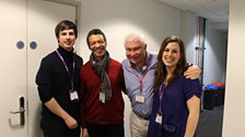 Pianist James Vaughan, baritone Roderick Williams and soprano Bryony Williams (not related!) with Sean in Salford, 21st January