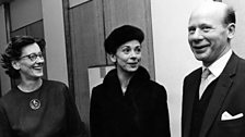 Dame Margot Fonteyn with Producer Monica Chapman and Roy Plomley, 1965.