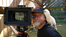 Cameraman Dave with a cockatoo