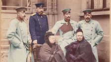 Coburg Group -  The Queen, Empress Frederick, Emperor of Germany and T.R.H. The Prince of Wales, Dukes of Coburg and Connaught