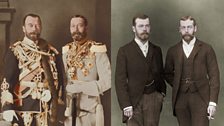 Nicholas II became Emperor of Russia in 1894, while his cousin George V ascended the British throne in 1910.
