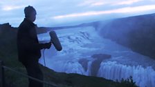 Midnight recording near Gullfoss