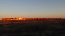 Port Hedland Train carrying Iron Ore from the interior