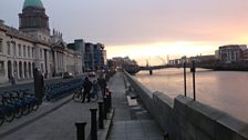 By the Custom House, on the River Liffey,Dublin, shortly after dawn