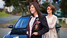 It’s time for a driving lesson and Ja’mie’s mum, Jhyll King, is the instructor.