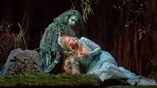 John Relyea as the Water Sprite and Renée Fleming in the title role of Dvořák's "Rusalka."