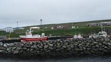 Approaching harbour on Grimsey island