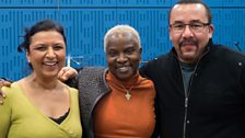 Lopa Kothari with Angelique Kidjo and Thierry Vaton