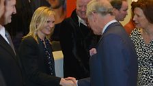 HRH The Prince of Wales and The Duchess of Cornwall meet Jo Whiley