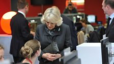 The Duchess of Cornwall visits the ý Newsroom