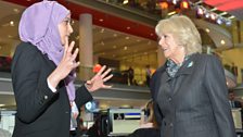 The Duchess of Cornwall in the ý Newsroom meeting Rabiya Limbada