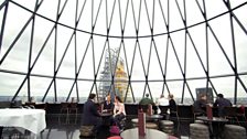 What was a 360 degree view from the top of ‘the Gherkin’ is now somewhat blocked by ‘the Cheesegrater’.