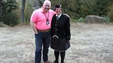 Mark and Drum Major Patti Nisco, Executive Director of the NH Highland Games