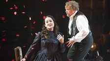 Anna Christy as Gilda and Barry Banks as the Duke of Mantua in Rigoletto at ENO