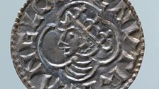 Anglo-Saxon silver penny of King Cnut