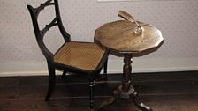 Jane Austen's writing table in her Chawton home where she spent the last eight years of her life