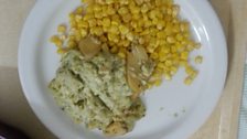 Chicken pasta with sweetcorn