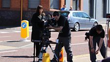 Behind the scenes:  Filming on Ormeau Avenue, Belfast