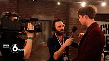 James Blake talks to Shaun Keaveny backstage at the 6 Music Festival Fringe