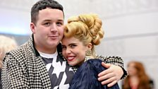 Scottee snuggles up to Paloma Faith.