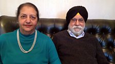 Inderjit and Kulwant Selhi. Kulwant came to the UK from Bombay in 1954 on his 18th Birthday.